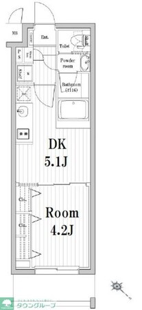 市谷鷹匠町レジデンスの物件間取画像